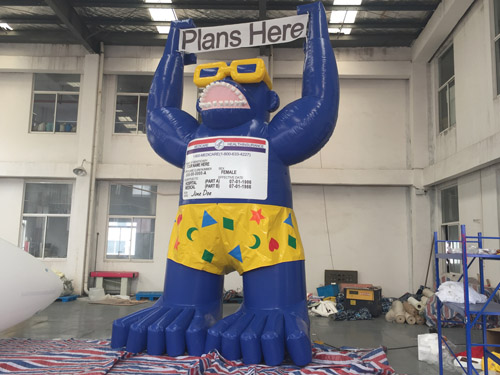 Inflatable Gorilla with Medicare Card
