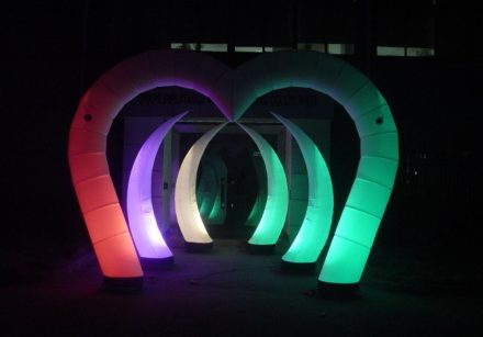 Heart Shape Inflatable Arch Lighting