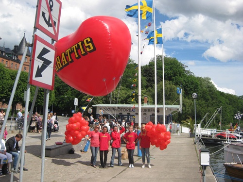 heart shape advertising balloon