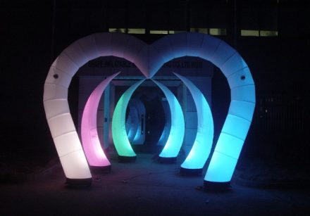 Heart Shape Inflatable Arch Lighting