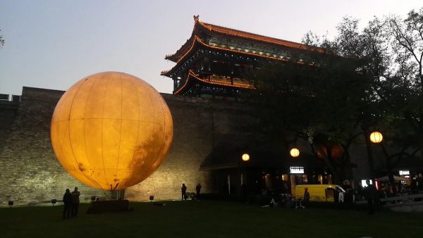 10m artificial moon balloon lighting