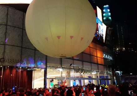 6m white aerial acrobatic balloon