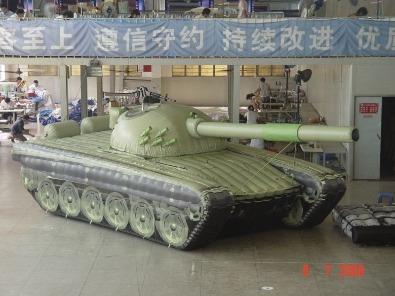 Inflatable Tank T72 PVC | Film Balloons | Light Balloons | Grip Cloud Balloons | Helium Compressor｜Rc Blimps ｜Inflatable Tent | Car Cover |
