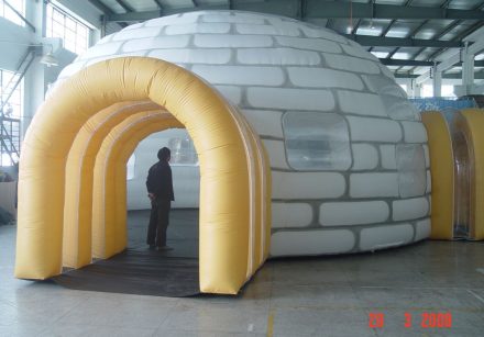 Dome Inflatable Tent With Two Tunnels