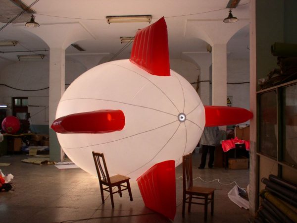 White Advertising Blimp - Image 2