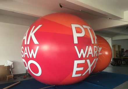 4m Poland PTAK Expo Helium Advertising Balloon