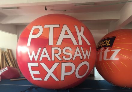 4m Poland PTAK Expo Helium Advertising Balloon