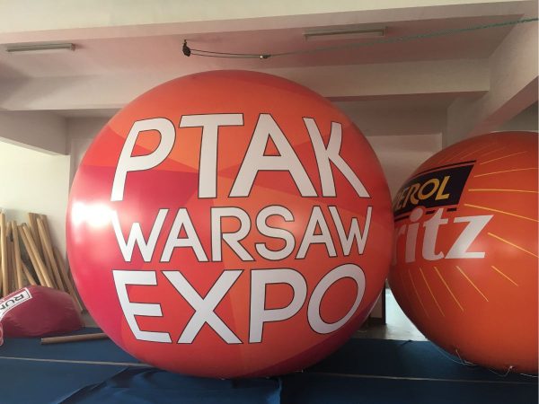 4m Poland PTAK Expo Helium Advertising Balloon