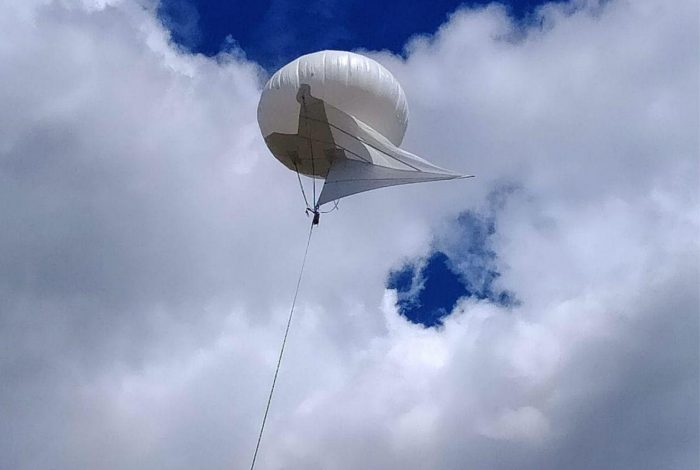 white aerostat balloon 2022